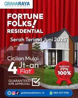 FORTUNE FOLKS Residenstial Graha Raya Rumah Dp 0%