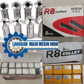 Collet Turet Chuck R8 Milling Set isi 8pcs / 11pcs