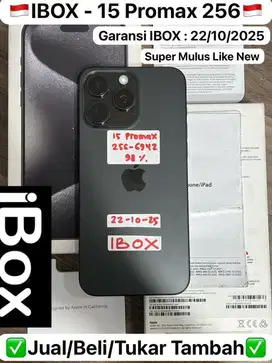 iphone 15 promax 256gb second ibox