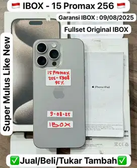 iphone 15 promax 256gb second ibox