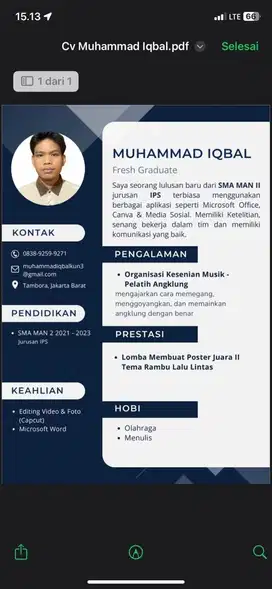 CARI PEKERJAAN FRESH GRADUTE