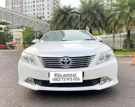 Low km 75rb record! Toyota CAMRY 2.5 V AT 2013 putih mulus harga murah
