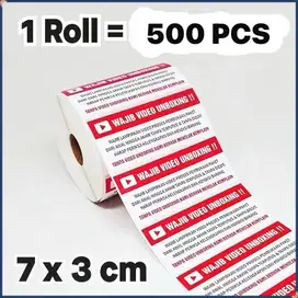 Stiker Label Wajib Vidio Unboxing Online Shop