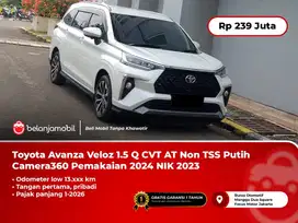 [LOW KM] Toyota Avanza Veloz 1.5 Q CVT AT Non TSS Putih Camera360 2023