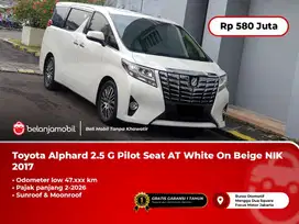 [LOW KM] Toyota Alphard 2.5 G Pilot Seat AT White On Beige 2017/2018