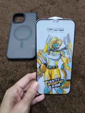 Casing iphone 12 pm free temperglass