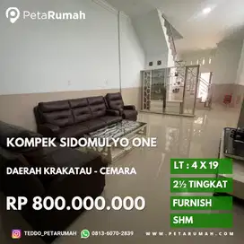 Dijual murah townhouse sidomulyo one daerah cemara - krakatau