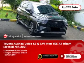 Toyota Avanza Veloz 1.5 Q CVT Non TSS Camera360 AT Hitam Metalik 2021