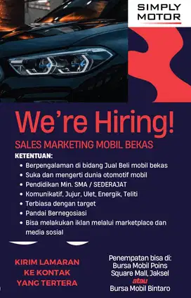 SALES MARKETING MOBIL BEKAS