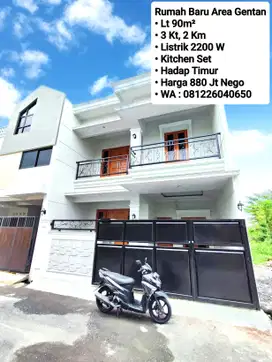 Jual Rumah Baru Area Gentan, Dekat LAweyan, Purwosari, Solo Baru