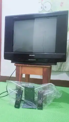 TV 21 INCH SHARP SLIM FLAT NORMAL