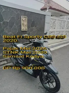 Beat ISS 2020. STNK 2030. Standar. Mulus. Ori. Ban OK. Cash/Kredit/TT