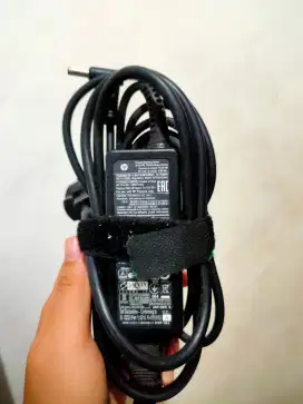 Charger Adaptor HP blue pin 45 Watt ORI bawaan unit