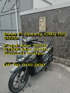 Beat ISS 2020. STNK 2030. Standar. Mulus. Ori. Ban OK. Cash/Kredit/TT