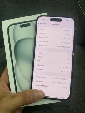 Iphone 15 128GB ibox full set garansi on,Jangan di nego lagi