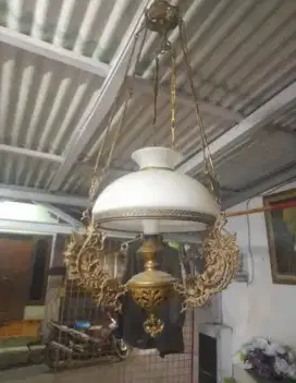 Lampu antik katrol Kuningan original