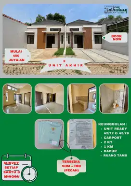 RUMAH READY SIAP HUNI DI PEDURENAN,MUSTIKA JAYA,BEKASI