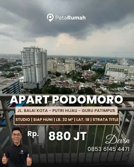 Jual Murah Apartemen Tipe Studio Di Podomoro