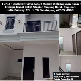 Jual Rumah Di Pasar Minggu Dekat Stasiun Tanjung Barat Halte Ragunan