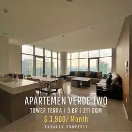Verde Two Apartment Tower Terra 3BR High Floor Furnished Siap Huni