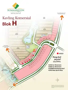 Disewakan kavling komersil Gading Serpong