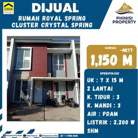 DIJUAL Rumah 2 Lantai Siap Huni di Royal Spring Hertasning