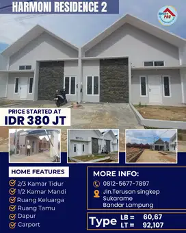 RUMAH SIAP HUNI ONE GATE SISTEM DEKAT KAMPUS UIN