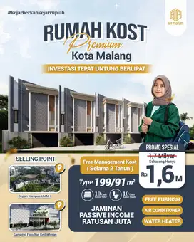 Rumah Kos 10 KT & 10 KM Sangat Strategis Depan Kampus UMM 3