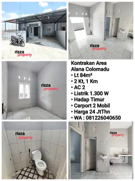 Sewa Rumah Baru Area Alana Hotel Colomadu, Dekat Sumber, Manahan