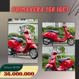 Piaggio Vespa Primavera IGET 150 TAHUN 2016 warna Merah