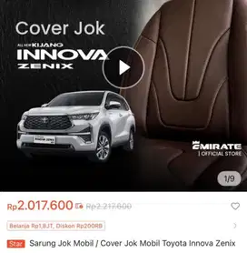 cover jok innova zenix merk aldebaran BARU