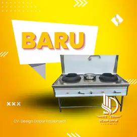 Kompor Gas High Wok Range 2 Tungku 150x90x70 Dapur Restoran