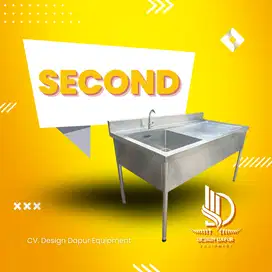 Bak Meja Sink Stainless Steel Second 150×75 Kualitas Terjamin