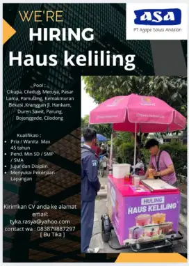 Lowongan kerja Sales Motoris Haus