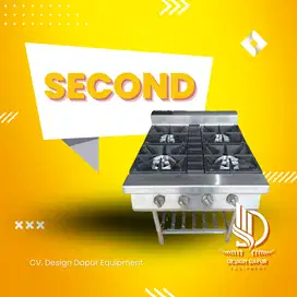 Kompor Gas High 4 Tungku Second Merek Getra Burner Stainless Steel