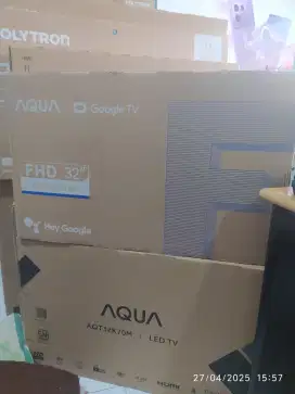 Tv Aqua 32 inci Google Garansi resmi segel ori