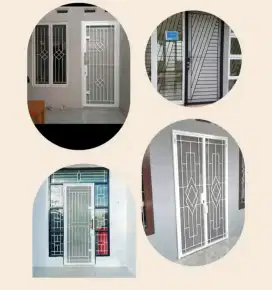 Pintu dobel besi plus kasa nyamuk