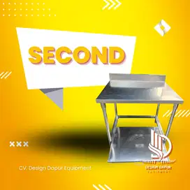 Meja Dapur Second Rak Geser Stainless Steel 90x75x85