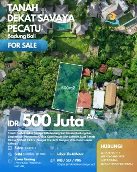 Dijual Tanah Pecatu, Jl Belimbing Sari Kuta Selatan Bali