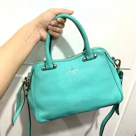 Preloved Tas Kate Spade Charles Street Audrey Satchel Tiffany Blue