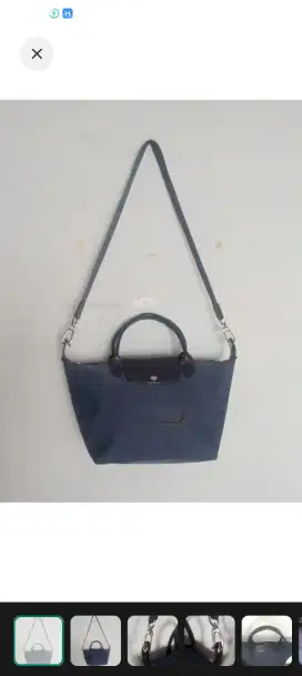 Longchamp Tas selempang dan jinjing biru Dongker