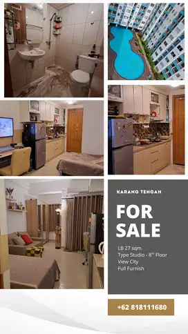 Dijual apartment studio full furnish The NEST - karang tengah