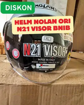 DIJUAL HELM IMPORT ITALY MERK NOLAN N21 VISOR BNIB SIZE XL