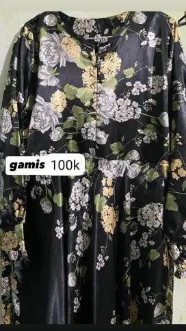 baju gamis hitam motif