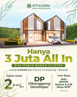 Miliki Rumah Premium nuansa Resort, dekat pusat pemerintahan Tigaraksa