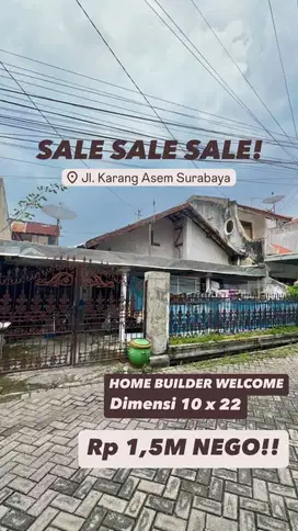Rumah hitung tanah di Karang Asem, Kenjeran