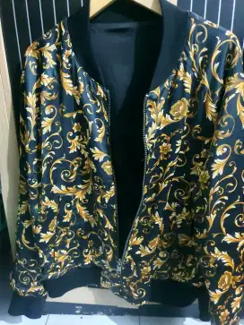 H&M limited jacket full motif gold black