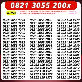 Nomor Cantik Telkomsel Seri 0821 3055 Tahun Lahir Support 5G Murmer