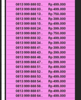 Nomor Cantik TELKOMSEL SUPPORT 5G