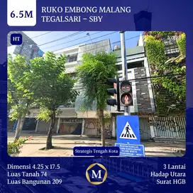 Ruko Embong Malang Tegalsari Surabaya Hitung Tanah